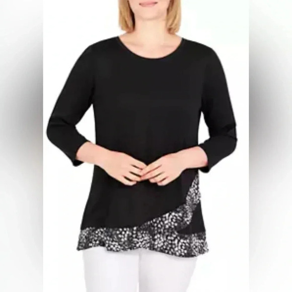 Ruby Rd | Easy Chic Combo Top - Picture 1 of 5